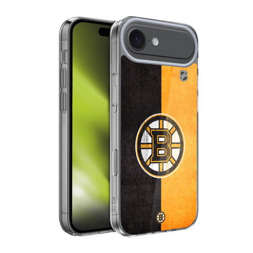 NHL Boston Bruins Half Distressed Soft Gel Case for Apple iPhone 17 Air