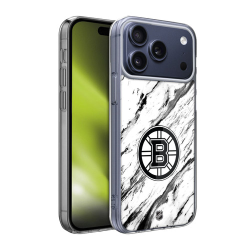 NHL Boston Bruins Marble Soft Gel Case for Apple iPhone 17 Pro Max