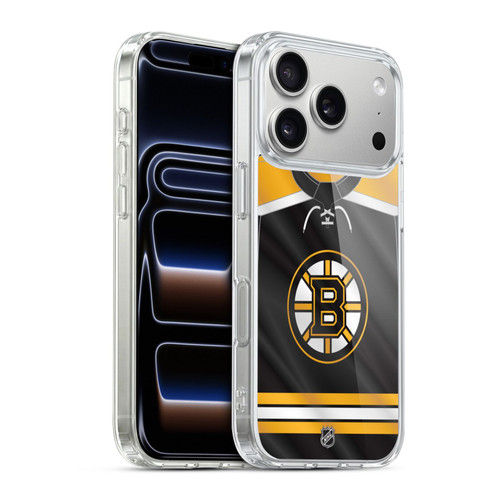 NHL Boston Bruins Jersey Soft Gel Case for Apple iPhone 17 Pro