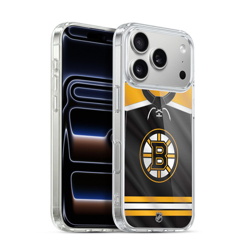 NHL Boston Bruins Jersey Soft Gel Case for Apple iPhone 17 Pro
