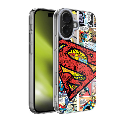 Superman DC Comics Comicbook Art Oversized Logo Soft Gel Case for Apple iPhone 17