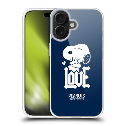 Peanuts Rock Tees Snoopy Woodstock Love Soft Gel Case for Apple iPhone 17