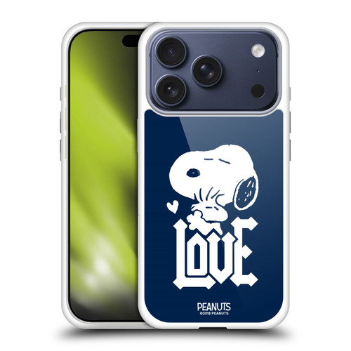 Peanuts Rock Tees Snoopy Woodstock Love Soft Gel Case for Apple iPhone 17 Pro