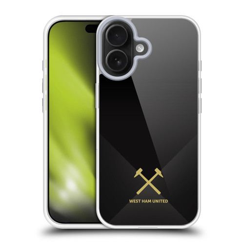 West Ham United FC Hammer Marque Kit Black & Gold Soft Gel Case for Apple iPhone 17