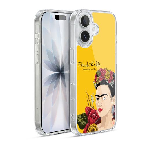 Frida Kahlo Red Florals Portrait Soft Gel Case for Apple iPhone 17