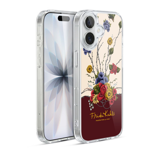 Frida Kahlo Red Florals Shrub Soft Gel Case for Apple iPhone 17
