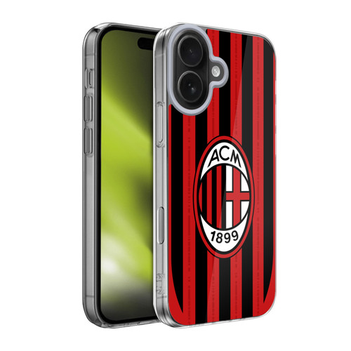 AC Milan 2024/25 Crest Kit Home Soft Gel Case for Apple iPhone 17