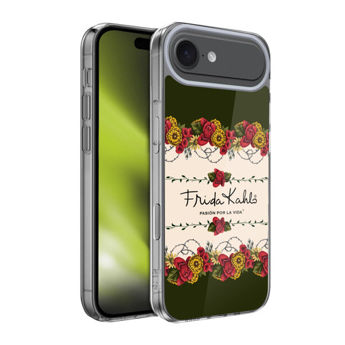 Frida Kahlo Red Florals Border Soft Gel Case for Apple iPhone 17 Air