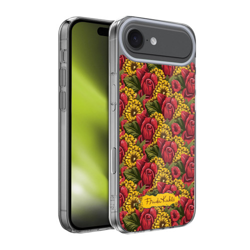 Frida Kahlo Red Florals Pattern Soft Gel Case for Apple iPhone 17 Air