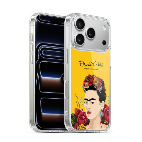 Frida Kahlo Red Florals Portrait Soft Gel Case for Apple iPhone 17 Pro
