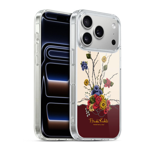 Frida Kahlo Red Florals Shrub Soft Gel Case for Apple iPhone 17 Pro