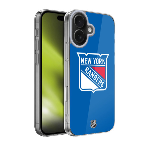 NHL New York Rangers Plain Soft Gel Case for Apple iPhone 17