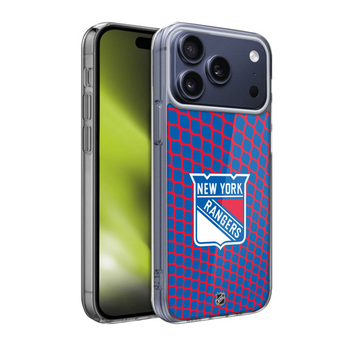 NHL New York Rangers Net Pattern Soft Gel Case for Apple iPhone 17 Pro Max