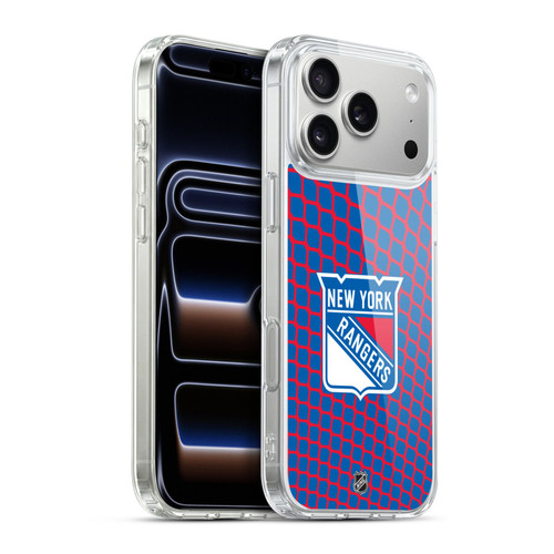 NHL New York Rangers Net Pattern Soft Gel Case for Apple iPhone 17 Pro Max