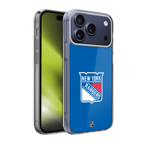 NHL New York Rangers Plain Soft Gel Case for Apple iPhone 17 Pro Max