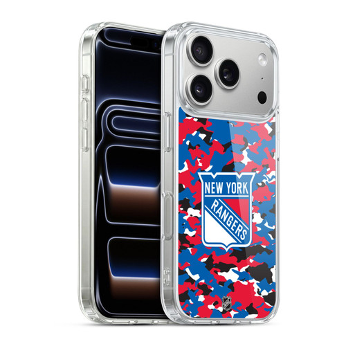 NHL New York Rangers Camouflage Soft Gel Case for Apple iPhone 17 Pro