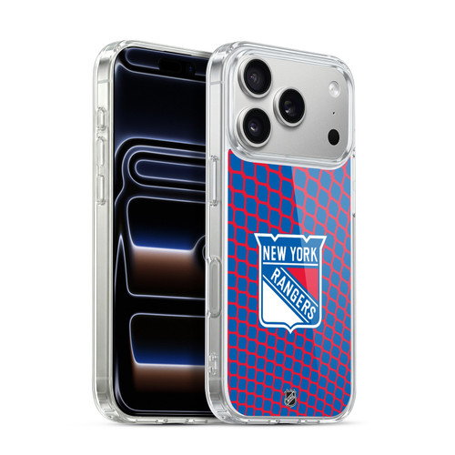 NHL New York Rangers Net Pattern Soft Gel Case for Apple iPhone 17 Pro