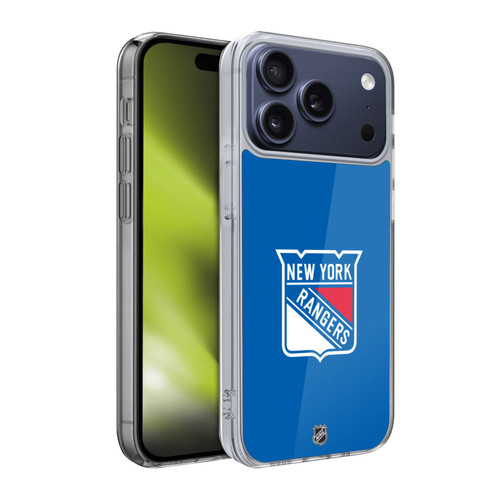 NHL New York Rangers Plain Soft Gel Case for Apple iPhone 17 Pro