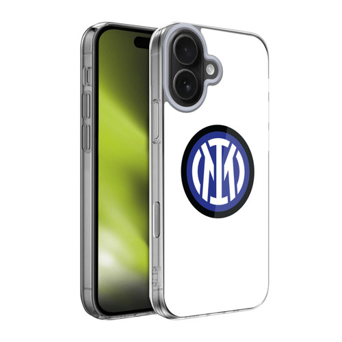 Fc Internazionale Milano Badge Logo On White Soft Gel Case for Apple iPhone 17