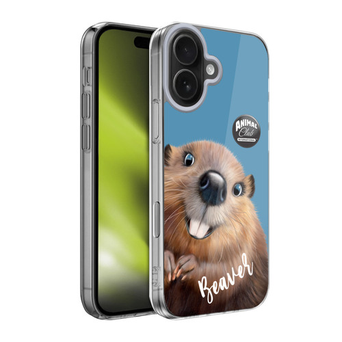Animal Club International Faces Beaver Soft Gel Case for Apple iPhone 17