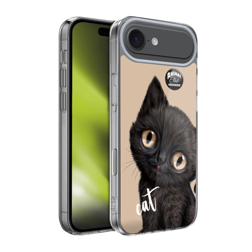 Animal Club International Faces Black Cat Soft Gel Case for Apple iPhone 17 Air
