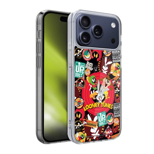 Looney Tunes Graphics and Characters Sticker Collage Soft Gel Case for Apple iPhone 17 Pro
