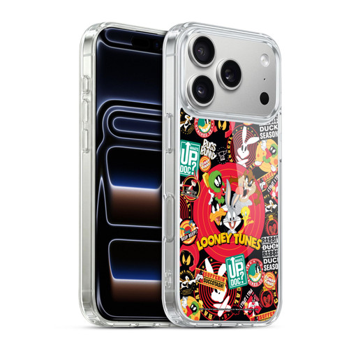 Looney Tunes Graphics and Characters Sticker Collage Soft Gel Case for Apple iPhone 17 Pro