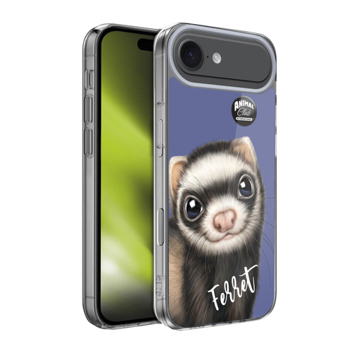 Animal Club International Faces Ferret Soft Gel Case for Apple iPhone 17 Air