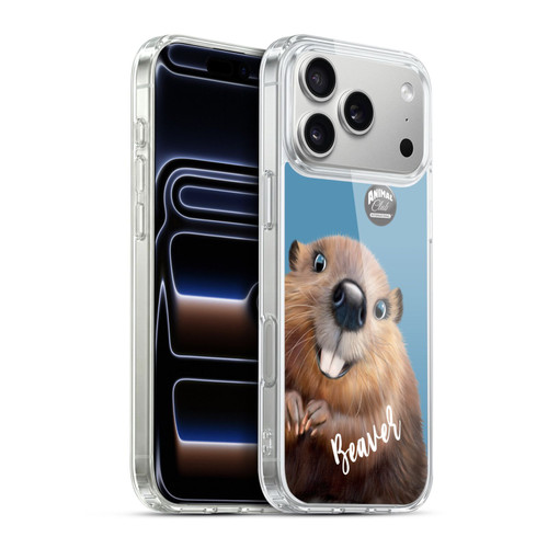 Animal Club International Faces Beaver Soft Gel Case for Apple iPhone 17 Pro Max
