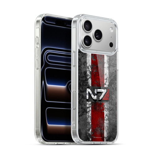 EA Bioware Mass Effect Graphics N7 Logo Distressed Soft Gel Case for Apple iPhone 17 Pro Max