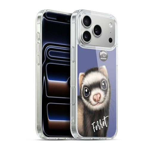 Animal Club International Faces Ferret Soft Gel Case for Apple iPhone 17 Pro Max