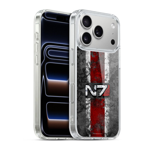 EA Bioware Mass Effect Graphics N7 Logo Distressed Soft Gel Case for Apple iPhone 17 Pro