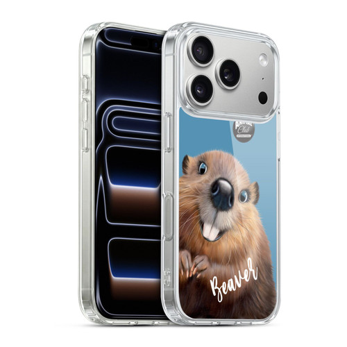 Animal Club International Faces Beaver Soft Gel Case for Apple iPhone 17 Pro