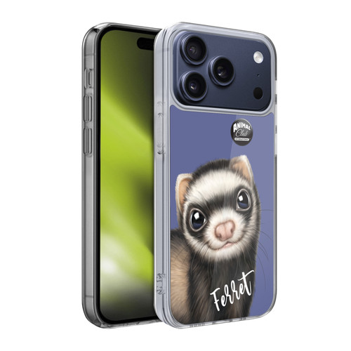 Animal Club International Faces Ferret Soft Gel Case for Apple iPhone 17 Pro Animal Club International Faces Ferret Soft Gel Case for Apple iPhone 17 Pro