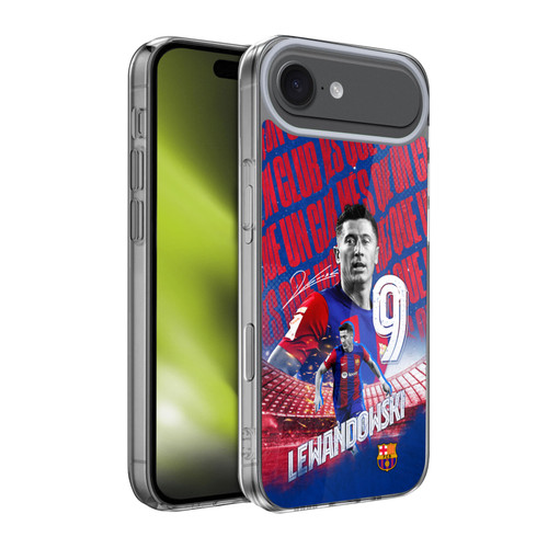 FC Barcelona 2023/24 First Team Robert Lewandowski Soft Gel Case for Apple iPhone 17 Air