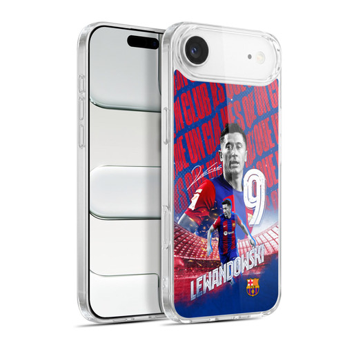 FC Barcelona 2023/24 First Team Robert Lewandowski Soft Gel Case for Apple iPhone 17 Air