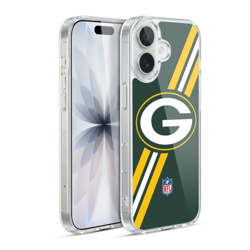 NFL Green Bay Packers Logo Stripes Soft Gel Case for Apple iPhone 17
