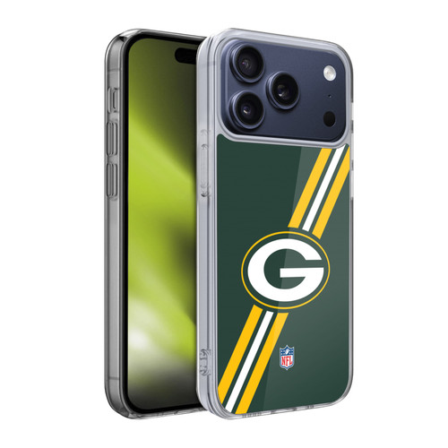 NFL Green Bay Packers Logo Stripes Soft Gel Case for Apple iPhone 17 Pro