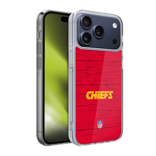 NFL Kansas City Chiefs Logo Distressed Look Soft Gel Case for Apple iPhone 17 Pro