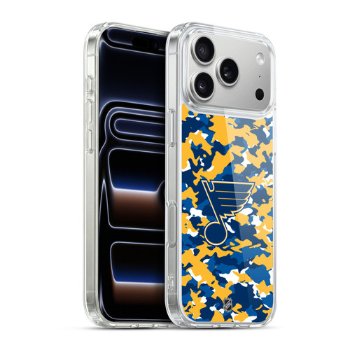 NHL St Louis Blues Camouflage Soft Gel Case for Apple iPhone 17 Pro Max