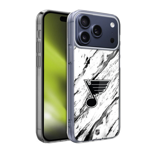 NHL St Louis Blues Marble Soft Gel Case for Apple iPhone 17 Pro Max