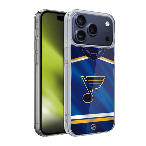 NHL St Louis Blues Jersey Soft Gel Case for Apple iPhone 17 Pro