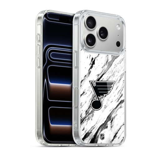 NHL St Louis Blues Marble Soft Gel Case for Apple iPhone 17 Pro