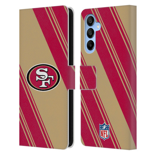NFL San Francisco 49ers Artwork Stripes Leather Book Wallet Case Cover For Samsung Galaxy A16 5G