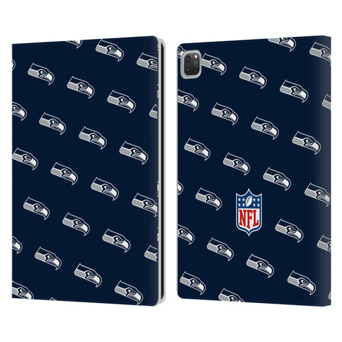 NFL Seattle Seahawks Artwork Patterns Leather Book Wallet Case Cover For Apple iPad Pro 12.9 2020/2021/2022 NFL Seattle Seahawks Artwork Patterns Leather Book Wallet Case Cover For Apple iPad Pro 12.9 2020/2021/2022