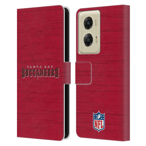 NFL Tampa Bay Buccaneers Logo Distressed Look Leather Book Wallet Case Cover For Motorola Moto G Stylus 5G (2024)