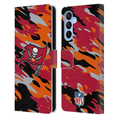 NFL Tampa Bay Buccaneers Logo Camou Leather Book Wallet Case Cover For Samsung Galaxy A16 5G