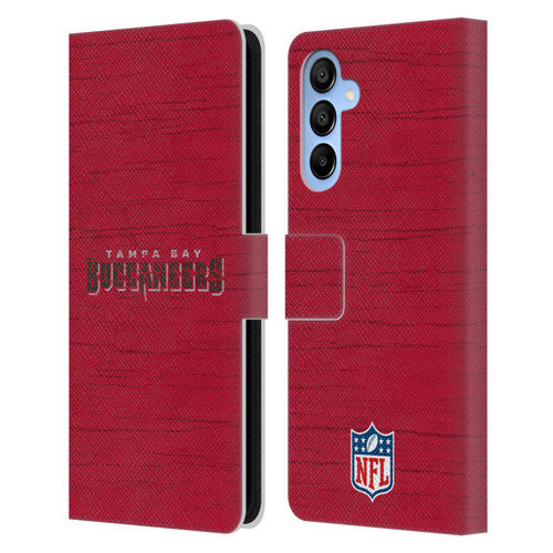 NFL Tampa Bay Buccaneers Logo Distressed Look Leather Book Wallet Case Cover For Samsung Galaxy A16 5G