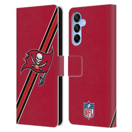 NFL Tampa Bay Buccaneers Logo Stripes Leather Book Wallet Case Cover For Samsung Galaxy A16 5G