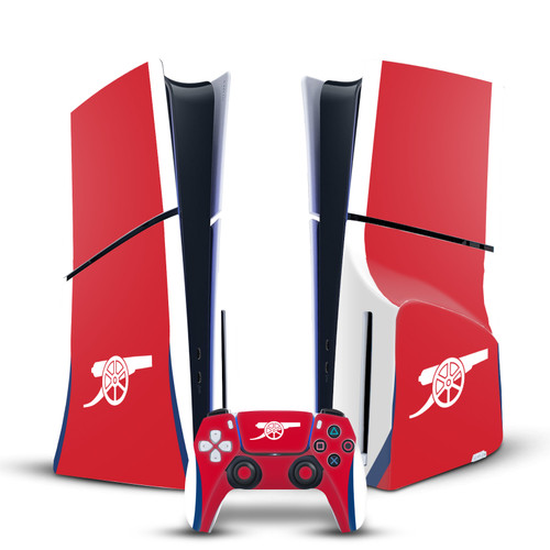Arsenal FC 2024/25 Kit Home Vinyl Sticker Skin Decal Cover for Sony PS5 Slim Disc Edition Bundle